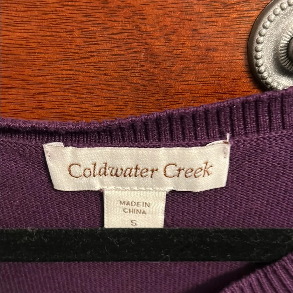 Coldwater Creek Deep Purple Button-Up Cardigan - Picture 4 of 4